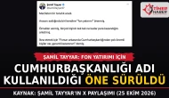 Şamil Tayyar: Fon yatırımı için Cumhurbaşkanlığı adı kullanıldığı öne sürüldü