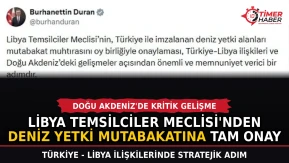 Libya Temsilciler Meclisi'nden deniz yetki mutabakatına tam onay