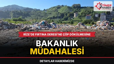 Rize'de Fırtına Deresi'ne çöp dökülmesine bakanlık müdahalesi